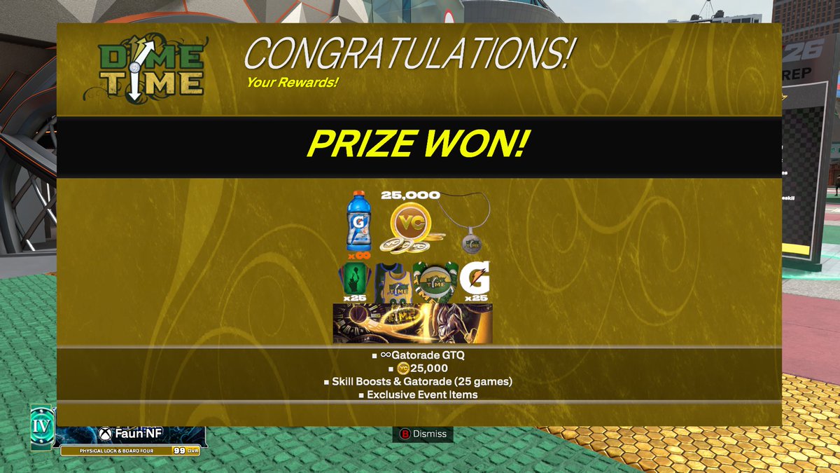 Faun2K's tweet image. Dime Time Secured🏆 might’ve been the easiest unlimited Gatorade I’ve ever gotten S/O @DrenchGods and @Laburpg2k