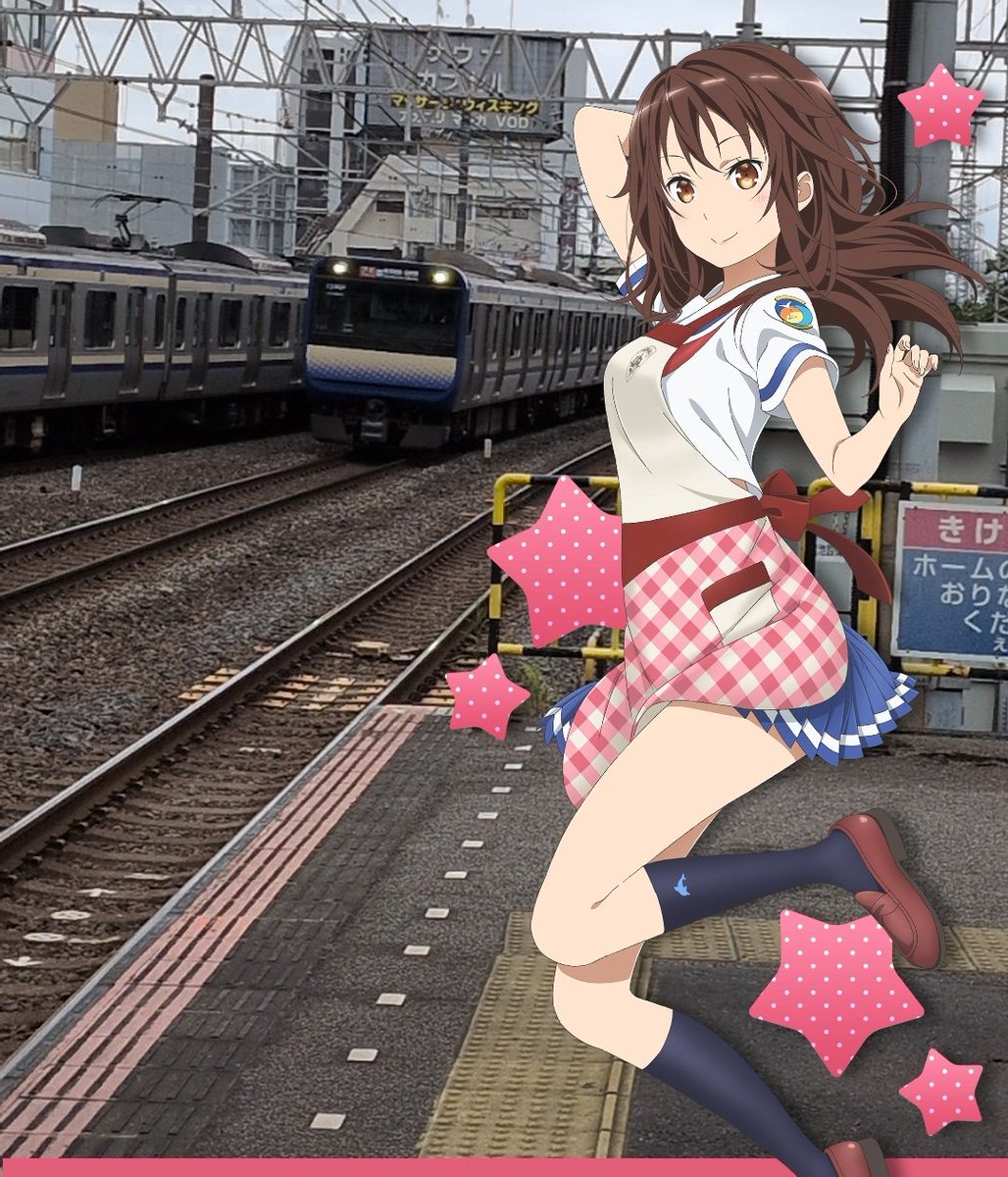 E235系1000番台デビュー5周年 エプロンクロちゃんと法被シロちゃんで