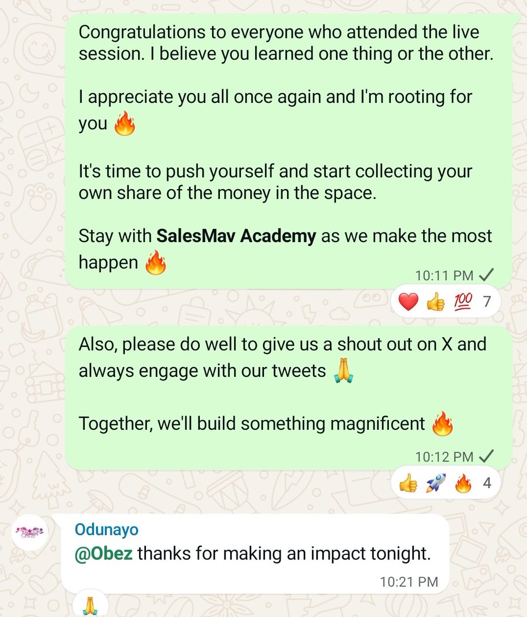It was a great community live session tonight, anchored by our founder <a href="/ObezX_/">Obez</a>.

A lot of valuable insights were shared, and everyone who attended left with much to reflect on and apply.

This is just the beginning of our journey. Stick with us, there’s a lot more coming 🔥