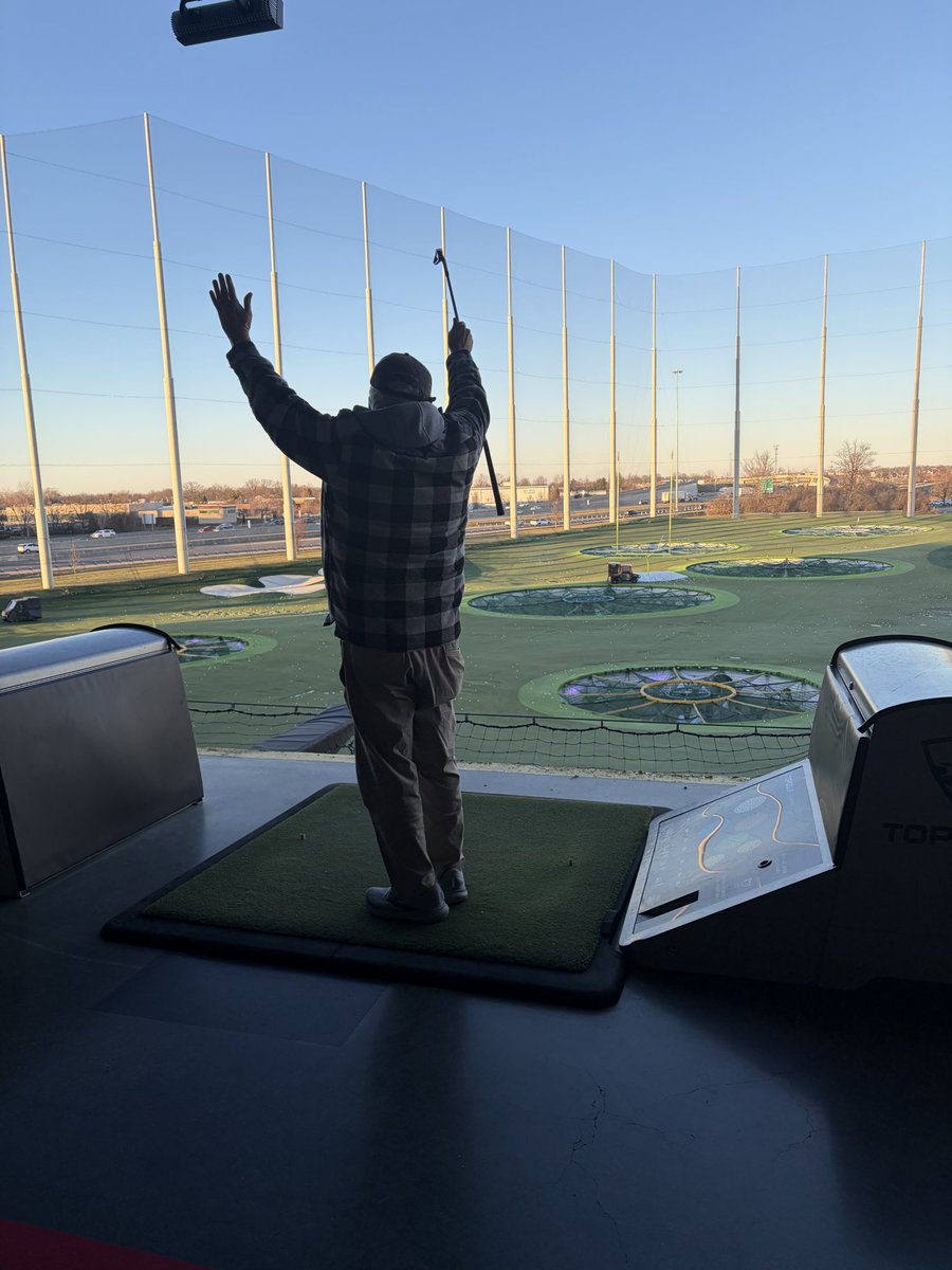 HallCreativeFL's tweet image. Looks like the impossible excitement of hitting a speeding car with a golf ball using a sand wedge at Top Golf in Indianapolis.