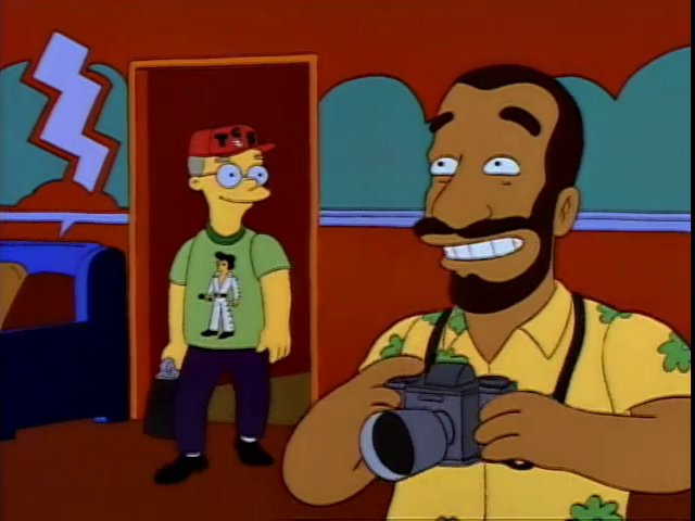 Como comprador compulsivo en tiendas de museos me identifico mucho con Smithers cuando visita Graceland para reclutar a Ozzie Smith