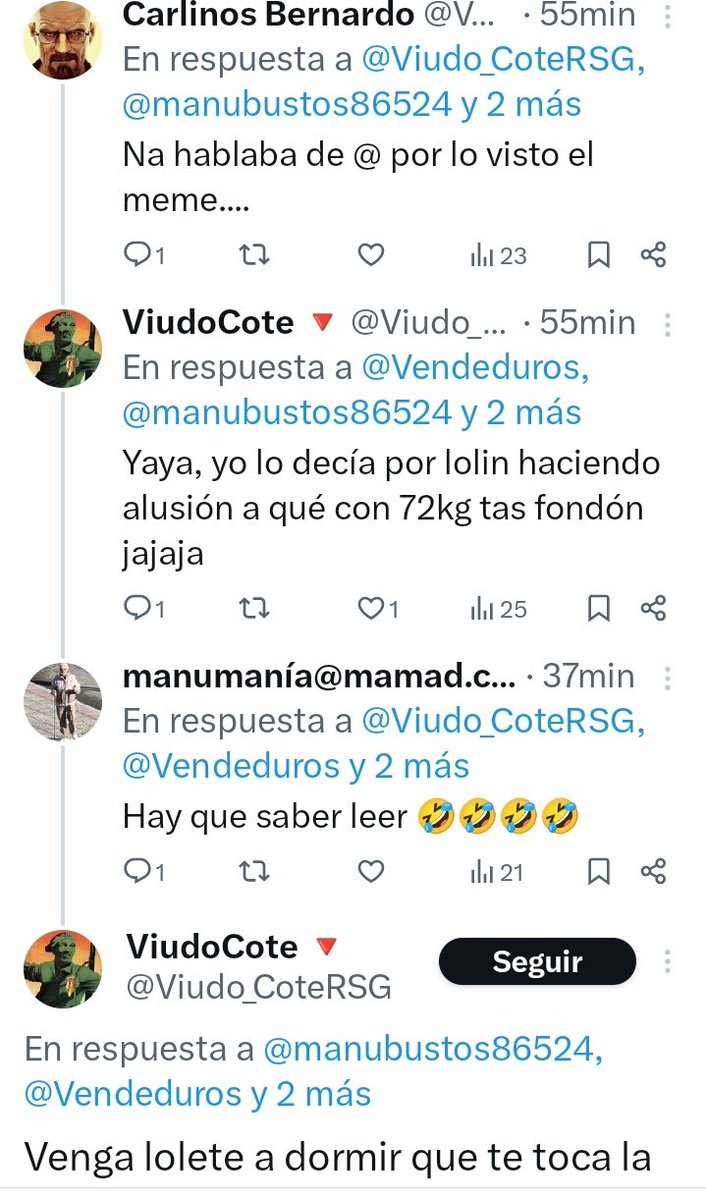 manubustos86524's tweet image. Pues nada, que me he tirado un buen rato riéndome de la borregada aldeana de @Viudo_CoteRSG @Vendeduros y @alienroces (el tonto doble de Mieres) que no saben lo que es una arroba 🤣