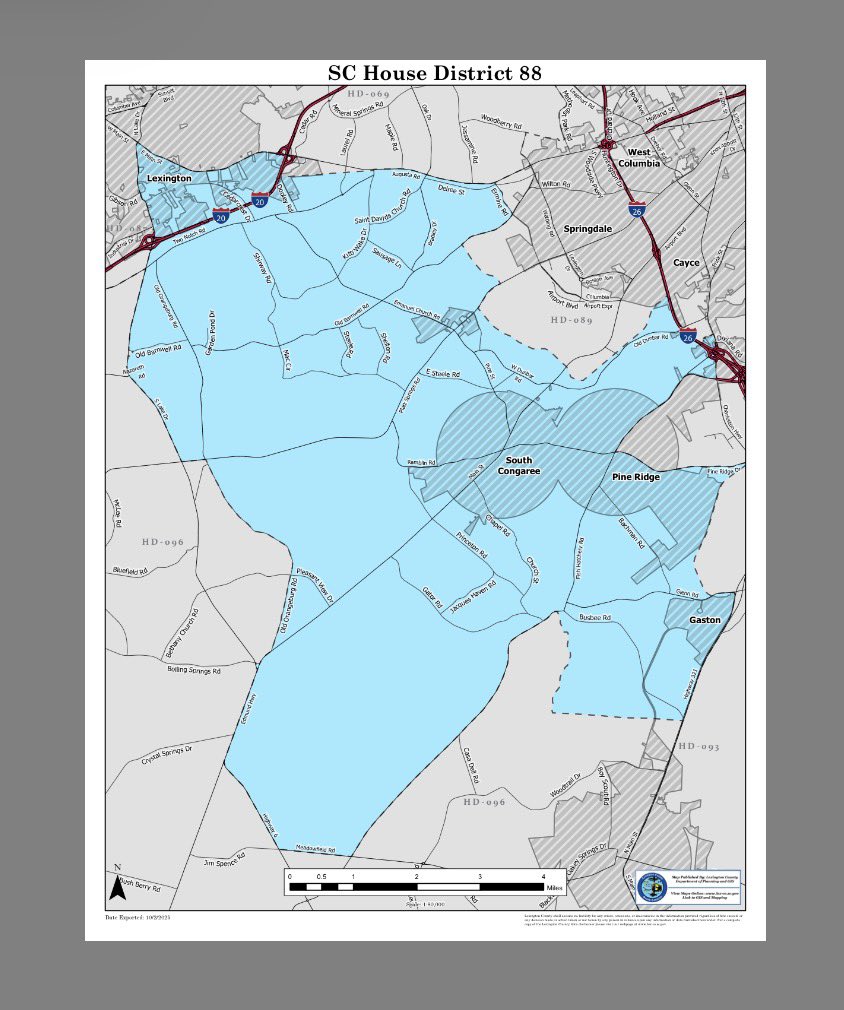 PollTracker2024's tweet image. One special legislative election on Tuesday (December 23)

South Carolina House 88 (Trump +35)

District map:
