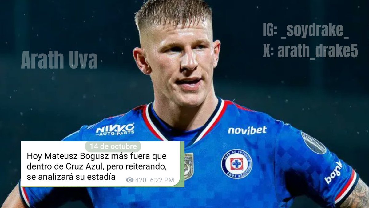 ✅ ADELANTADO 

Lo dijimos en el Canal de WhatsApp y Telegram en Octubre, Mateusz Bogusz no tenía planeado quedarse en #CruzAzul, aspecto que se evaluó y con su nueva agencia escucharán ofertas.

#CelticFC tiene interés.

#LigaBBVAMX 

<a href="/FUT_sinFrontera/">Fútbol Sin Fronteras</a> <a href="/compasdelbalon/">Compas del balón</a>