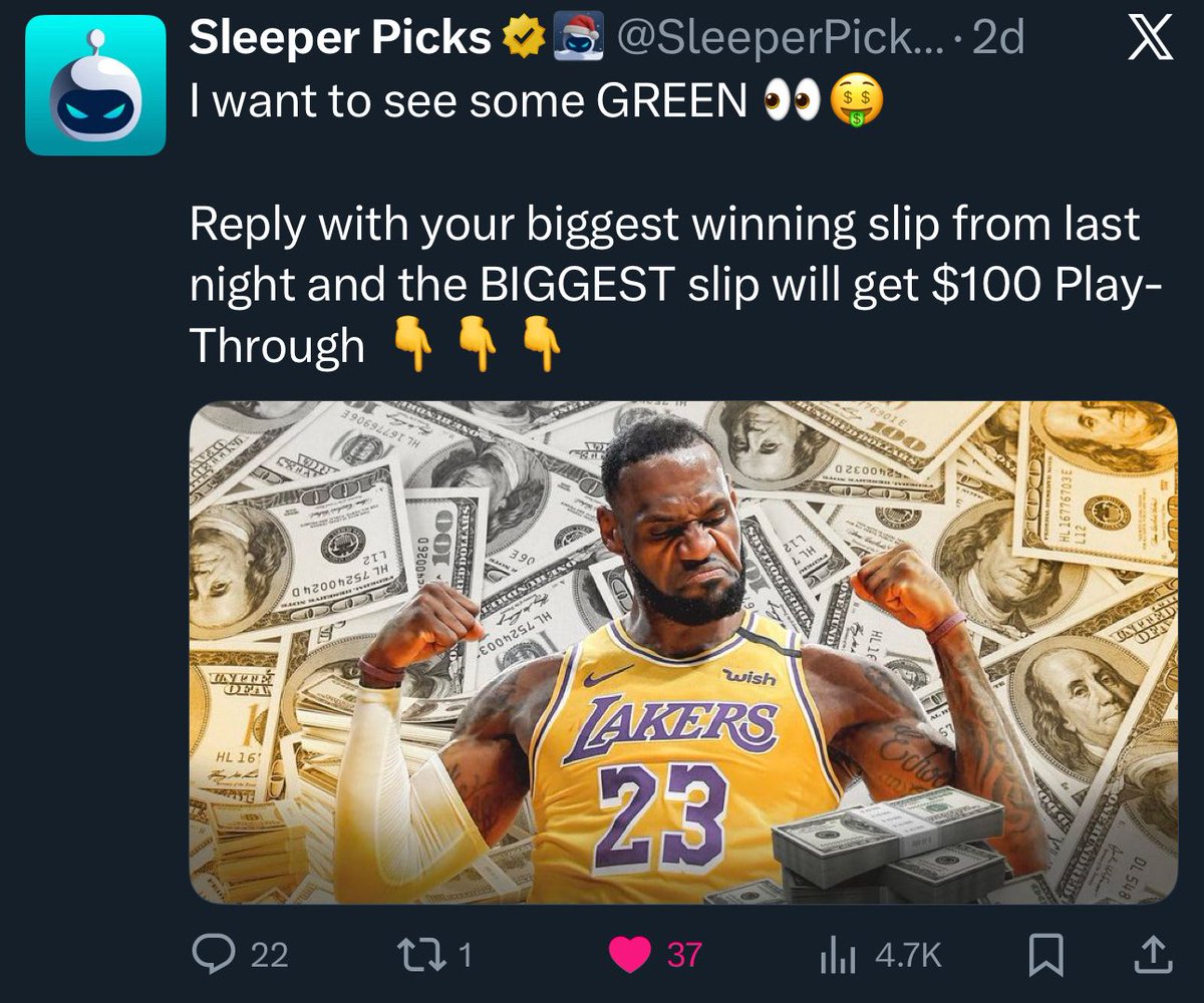 luisss_antonio's tweet photo. @SleeperPicksHQ wondering when you announcing give away for this post? Pretty sure i had the biggest slip for that day! https://t.co/ivaEezyvC7