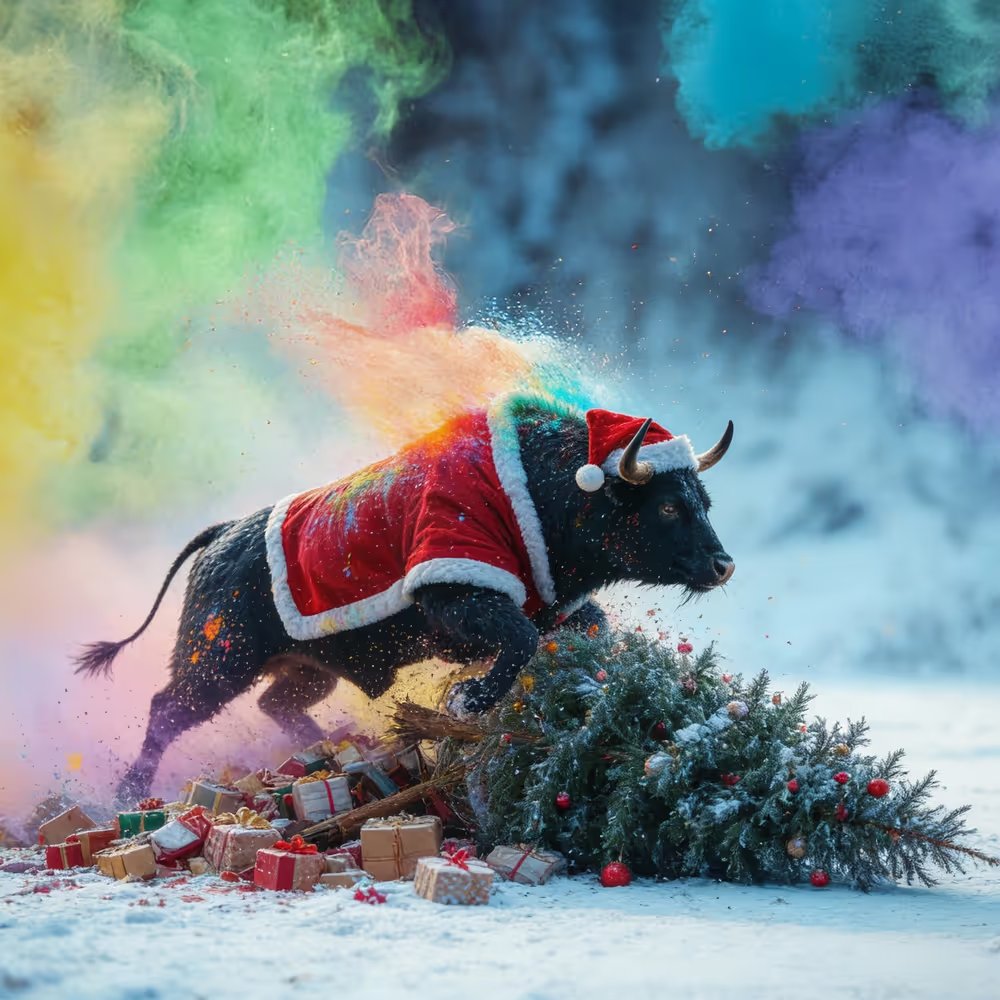 BarkCanvasNFT's tweet photo. Good morning #SplatterLegions fam !!!
3 days to #Xmas and the vibes are running high !!!
#SantaHorn is smashing it's way to the finish line !!! He and the rest of the #SplatteredXmas Legions are at just 0.006 $ETH โผ๏ธUntil the New Year !
#SLEN 210
https://t.co/OQPQGr9tfB
1/1 #NFT #NFTArt #AnimalsNFT #Christmas #XMas #ChristmasPresents #NFTCollection #NFTCollectors #AIArt #ChristmasNFT #EchoesofNature #EchoesofMotion