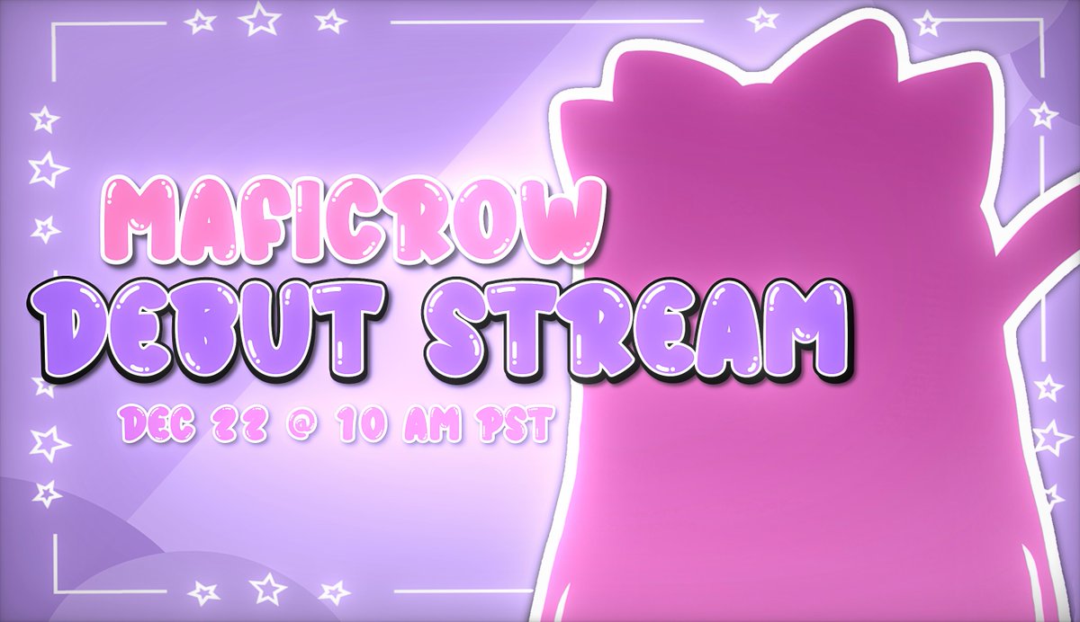 i am ready to be your at home cat friend!!!🐱🎀 

⏰ dec 22 @ 10 AM PST (TOMORROW)
twitch.tv/maficrow