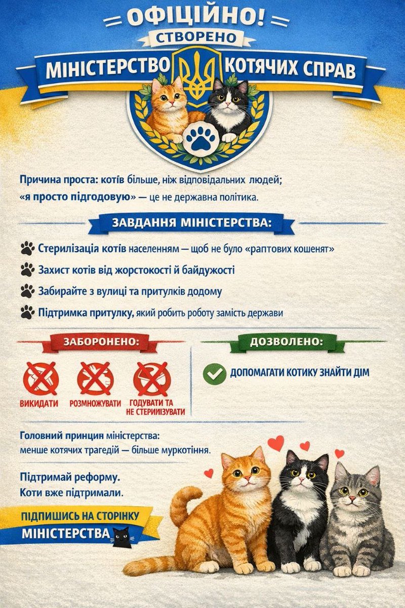 Міністерство котячих справ tweet media