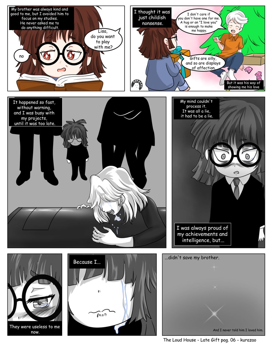 comic: The Loud House "Late Gift" pages: 4-5-6
Translation:<a href="/gabomon01/">Gabomon01 (COMMS. OPEN!)</a>

#navidad #comic #anime #manga #kurazaox #Christmas #TheLoudHouse #gift #UnaCasaDeLocos #lisaloud