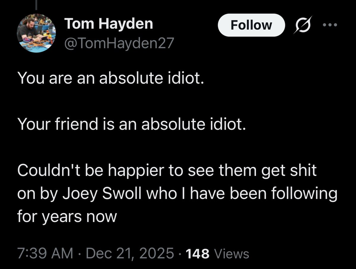 Are we as a community going to let Tom Hayden’s repeated transphobia and targeted harassment go unnoticed? This is so disappointing to see from such a large figure in the community and from someone I once respected.