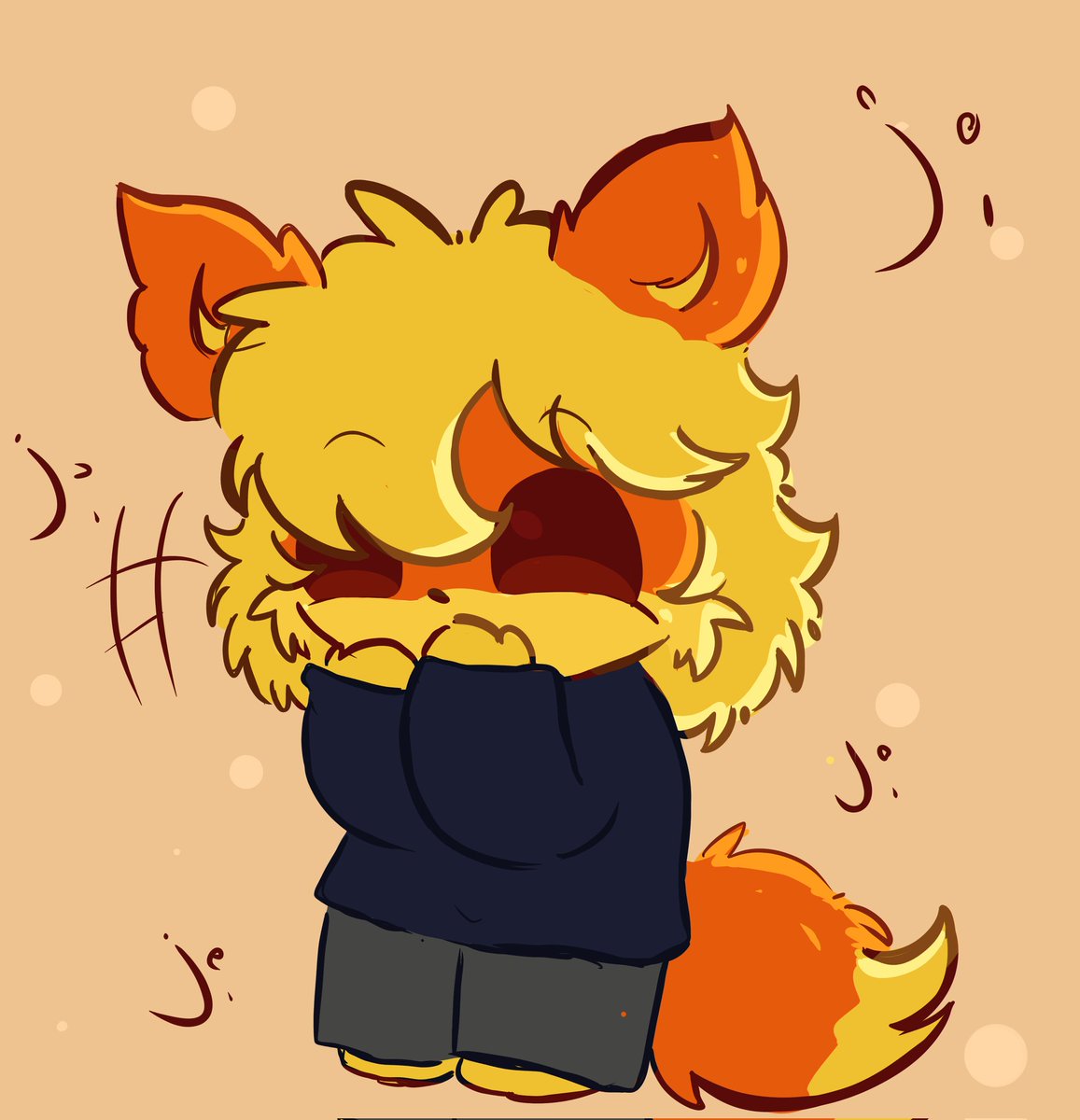 Un dibujito chibi pal zorrito UwU✨🧡💛