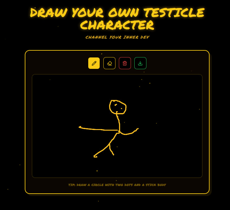 Website is done, waiting for Gambino to add it to dex!
testicle.site
Meme generator on the site, enjoy it fam!