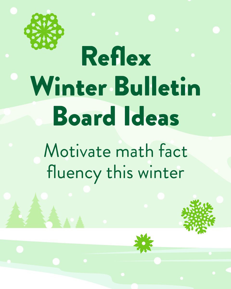 ExploreLearning's tweet image. Looking for fun ways to boost math fact fluency this winter?❄️These teacher-created bulletin board ideas turn Reflex progress into classroom motivation students love! Explore more winter bulletin board ideas here: bit.ly/4aUJWZt

#ReflexMath #WinterTeaching