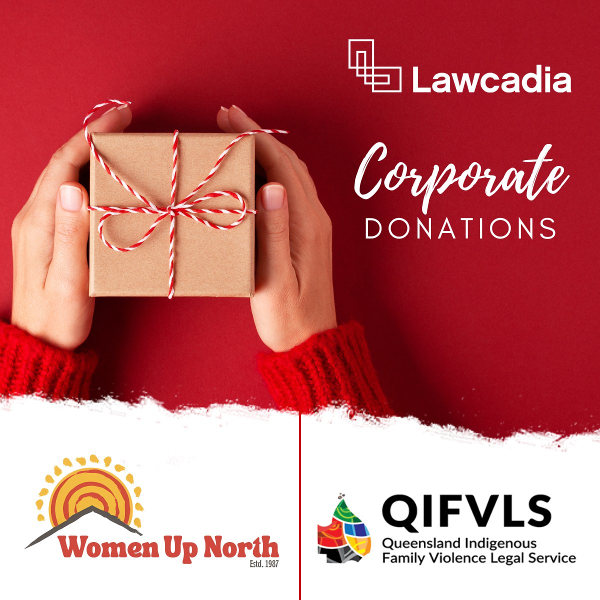 This year, we donated to Women Up North Housing Inc. (WUHN) &amp; Queensland Indigenous Family Violence Legal Service <a href="/qifvls/">QIFVLS</a>. This continues our tradition of #donating in lieu of sending out Christmas cards and clients' gifts.
