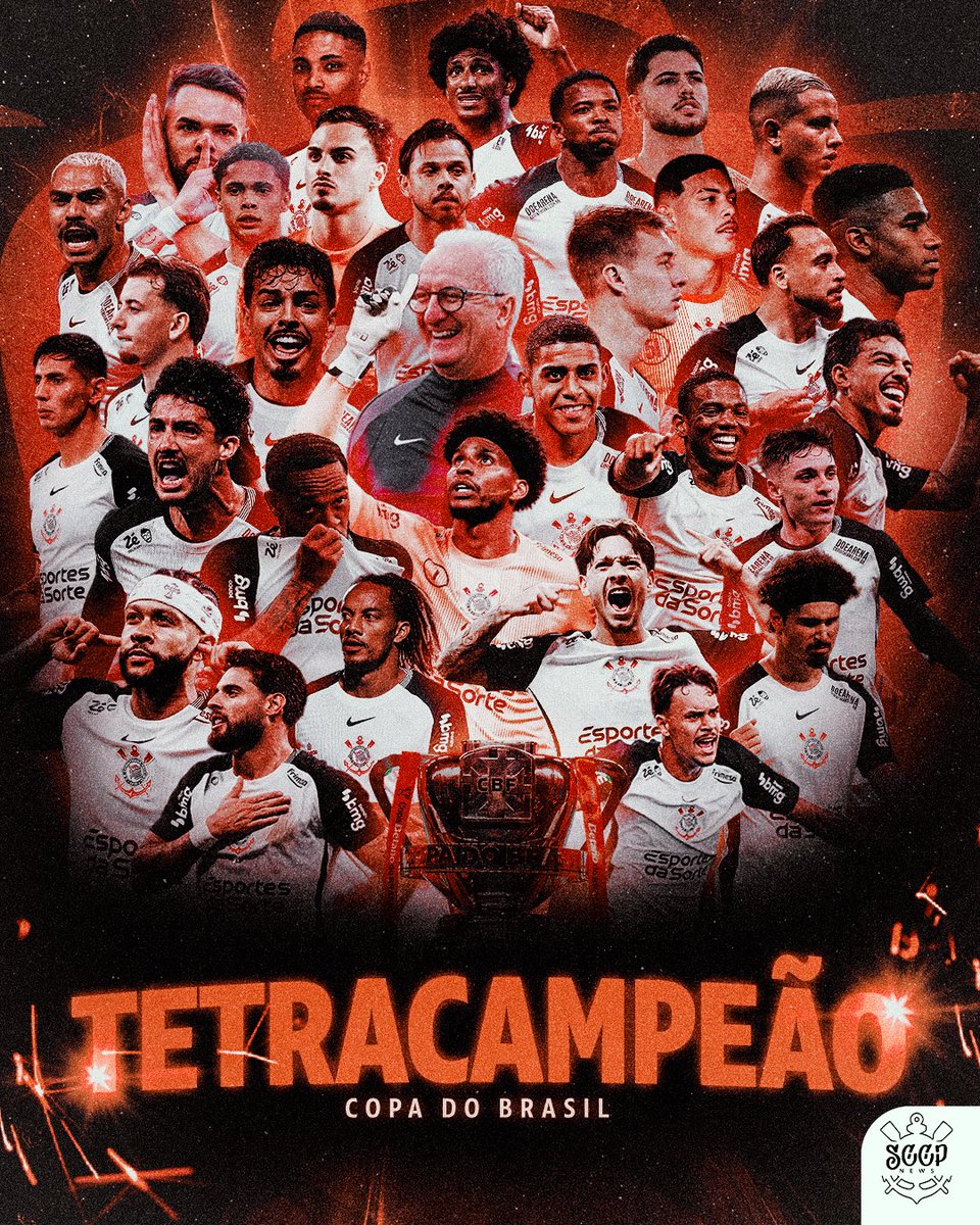_sccpnews's tweet image. ⚫️⚪️ | O SPORT CLUB CORINTHIANS PAULISTA É TETRACAMPEÃO DA COPA DO BRASIL!!!!!!!!

🏆🏆🏆🏆
