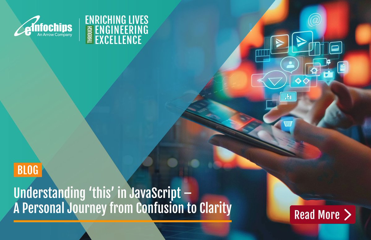 einfochipsltd's tweet image. Master the art of JavaScript's 'this' keyword with our latest blog! From confusion to clarity, unlock powerful coding techniques &amp;amp; best practices. Dive in now: na2.hubs.ly/H02B6cb0

#JavaScript #CodingTips #WebDevelopment