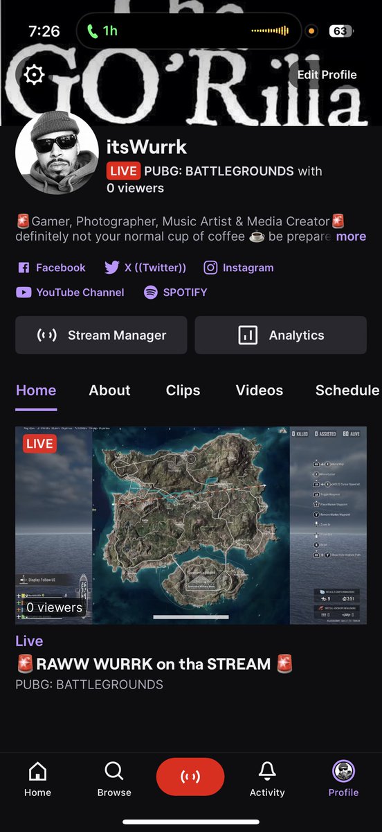 itswurrk's tweet photo. Yoo‼️ check us out on #OFFThaGrid 🔫 😎 streaming live 🚨 🔔 it’s #Wurrk 🤙🏾 on #Twitch with #DatBoiR3d link right here 👉🏾 https://t.co/WEORSA8gZx https://t.co/2cI7lOXDCb