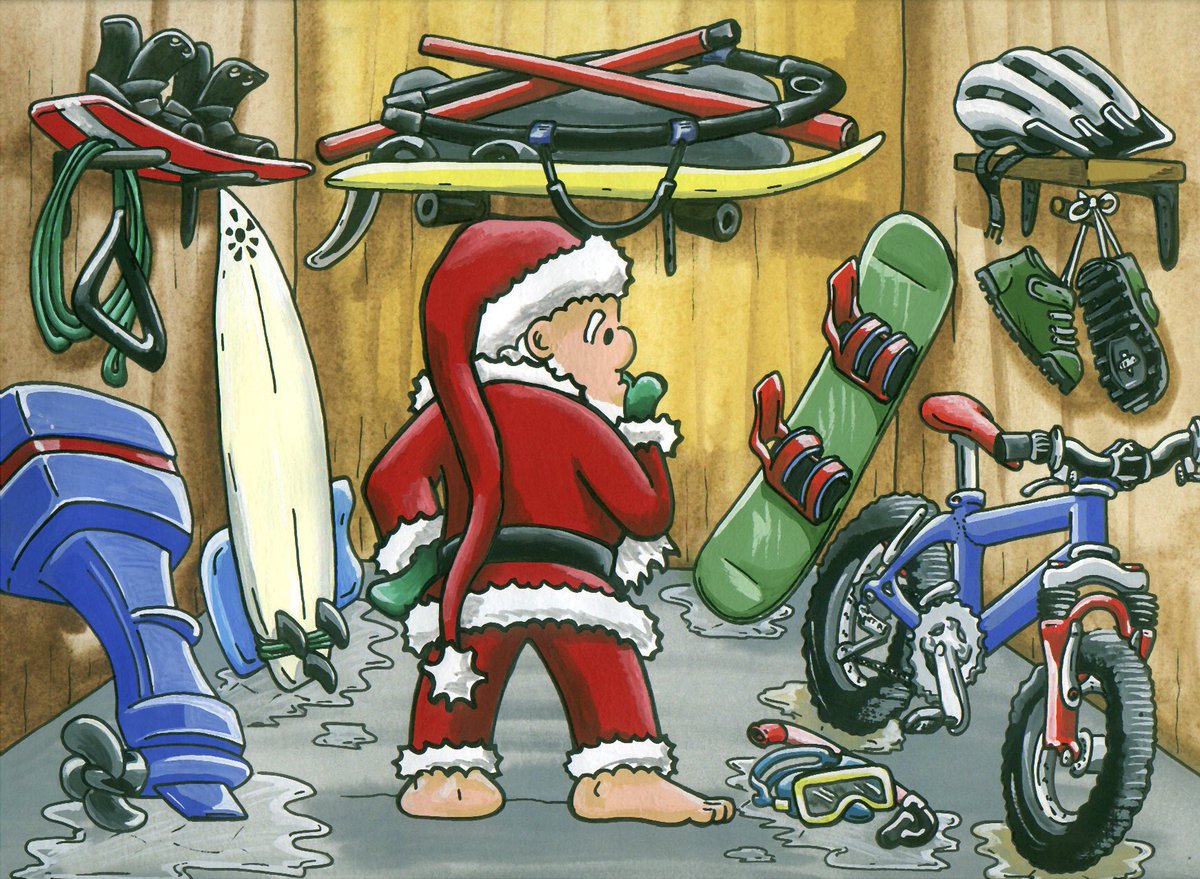 ByLaurieDesigns's tweet image. Number 21:
.
‘Santa’s Toolshed.’ 
.
The man with ALL the toys.
.
#Christmas #Santa #santaclaus #fatherchristmas #artbylaurie