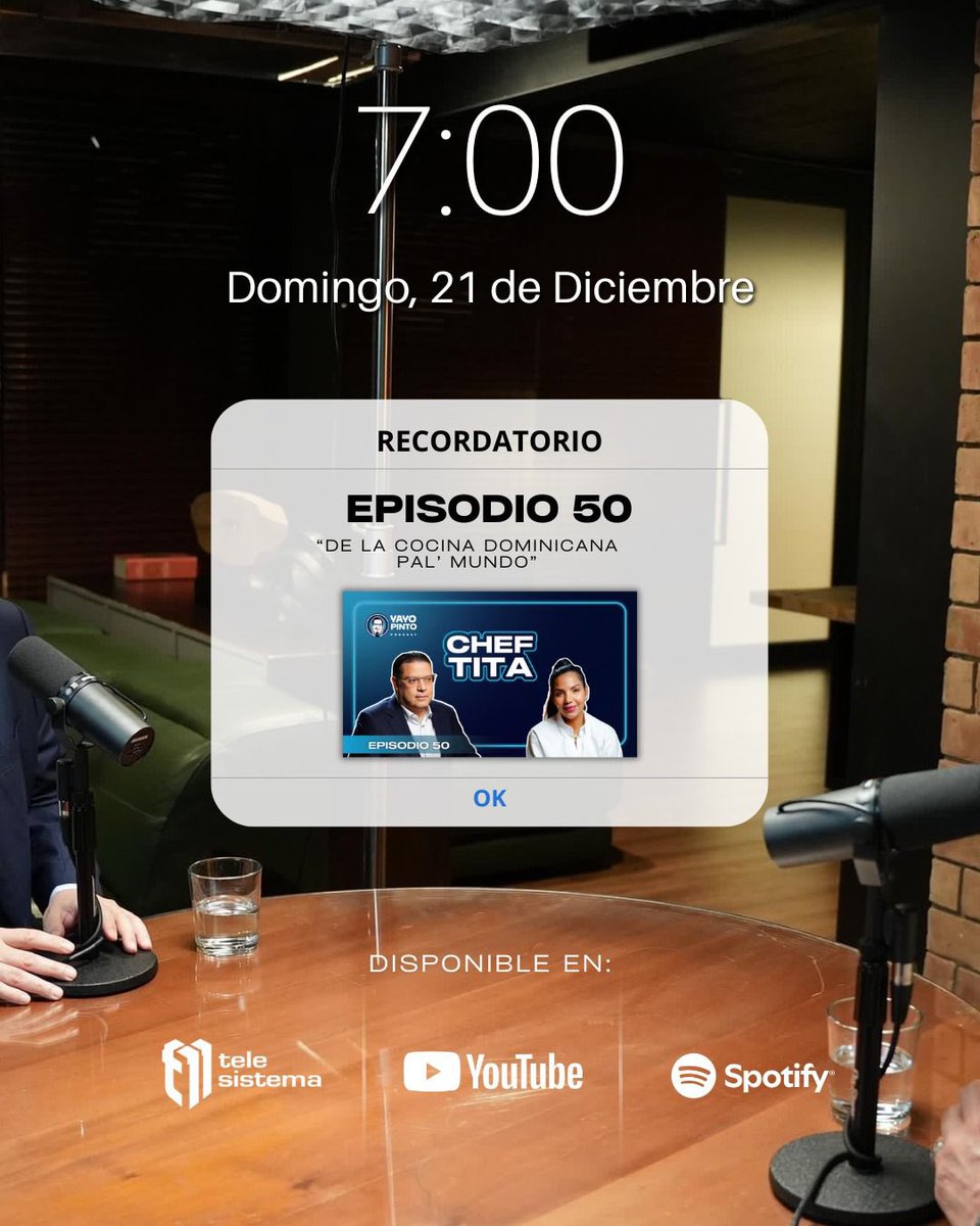 Identidad, sabor y una visión que ha llevado la cocina dominicana a otro nivel. 🇩🇴 Ya está arriba el episodio de #YayoPintoPodcast con <a href="/Lacheftita/">Chef Tita</a>.

Escúchalo ya en YouTube, Spotify o donde escuches tus podcasts. 🎙️

youtu.be/yqwAiaaBy3Q?si…
