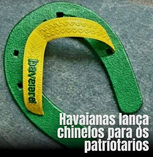 Depois da choradeira da direita criticando as sandálias.
Havaianas lança o produto especifico a direita...para acabar  com  a treta...