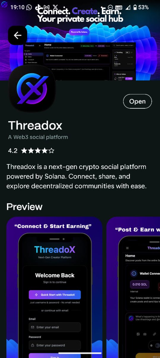 Thread_oX's tweet photo. We’re officially live on the Solana dApp Store ✅
You can now find ThreadoX under Social & Identity.
We’re already receiving great reviews — thank you for the support 💜
More updates and performance improvements are coming soon.
@solanamobile @somemobiledev @machibigbrother @oliveeyay @solanamobile 

#ThreadoX #Solana #SolanaMobile #Web3