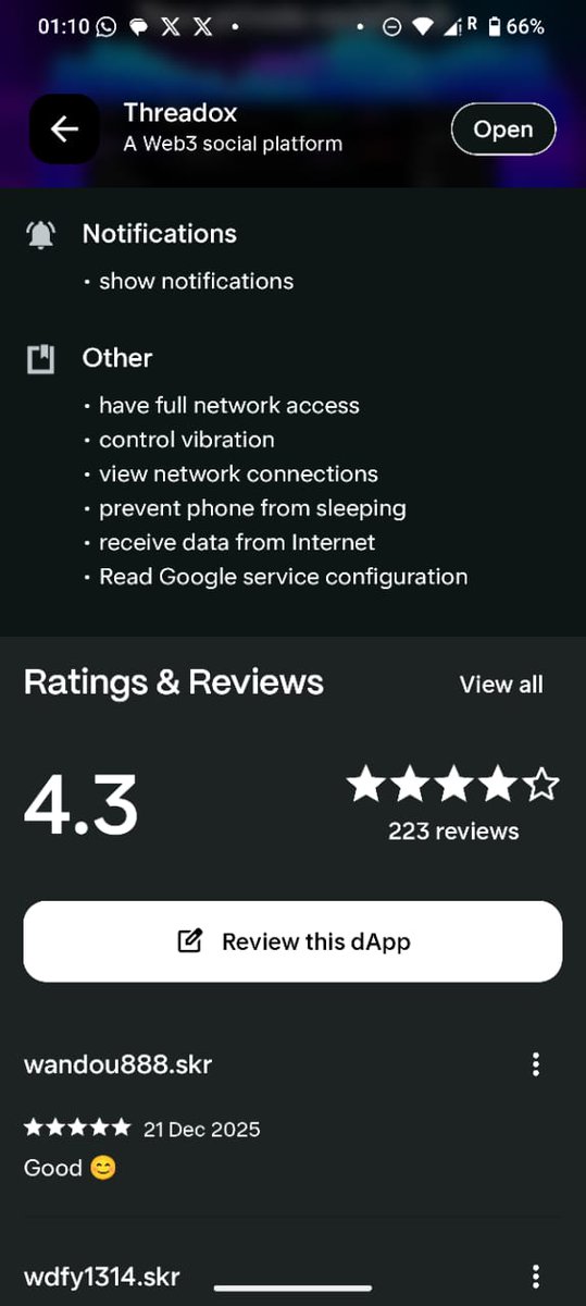 Thread_oX's tweet photo. We’re officially live on the Solana dApp Store ✅
You can now find ThreadoX under Social & Identity.
We’re already receiving great reviews — thank you for the support 💜
More updates and performance improvements are coming soon.
@solanamobile @somemobiledev @machibigbrother @oliveeyay @solanamobile 

#ThreadoX #Solana #SolanaMobile #Web3