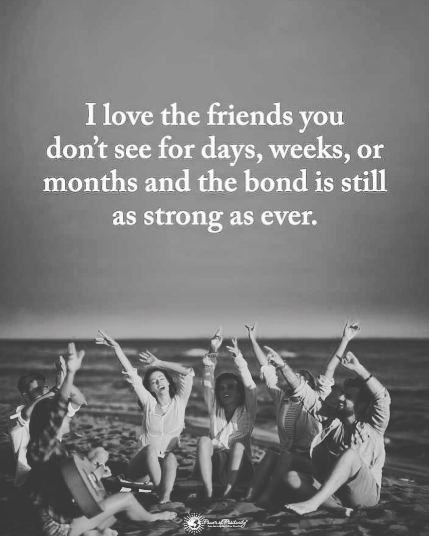 LIVEpositivity's tweet image. I love the friends you don’t see for days, weeks, or months and the bond is still as strong as ever. 👭💞