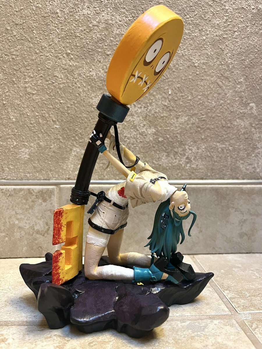 ArtistMitchy's tweet image. I’m finally done with this A.B.A garage kit figure I got in November!

I’m not linking the place I got this cast from since they did a terrible job 3D printing it. I spend at least six hours prepping all of the poorly casted pieces. It was exhausting work, but I’m happy with it.