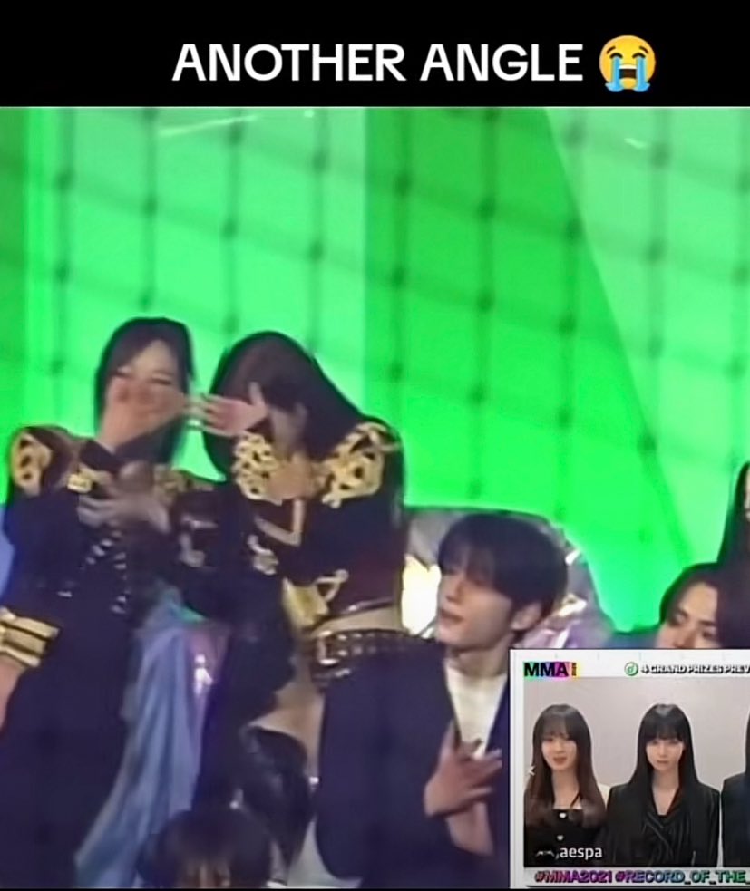 28942993pap's tweet image. Giselle is lying because they reacted perfectly to the screen, so they could see it. She and her group know they reacted badly and want to excuse by lying