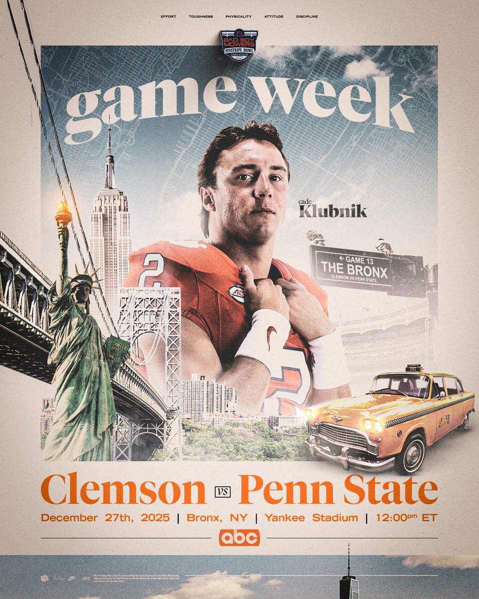 Officially Bowl Week. 🐅🗽