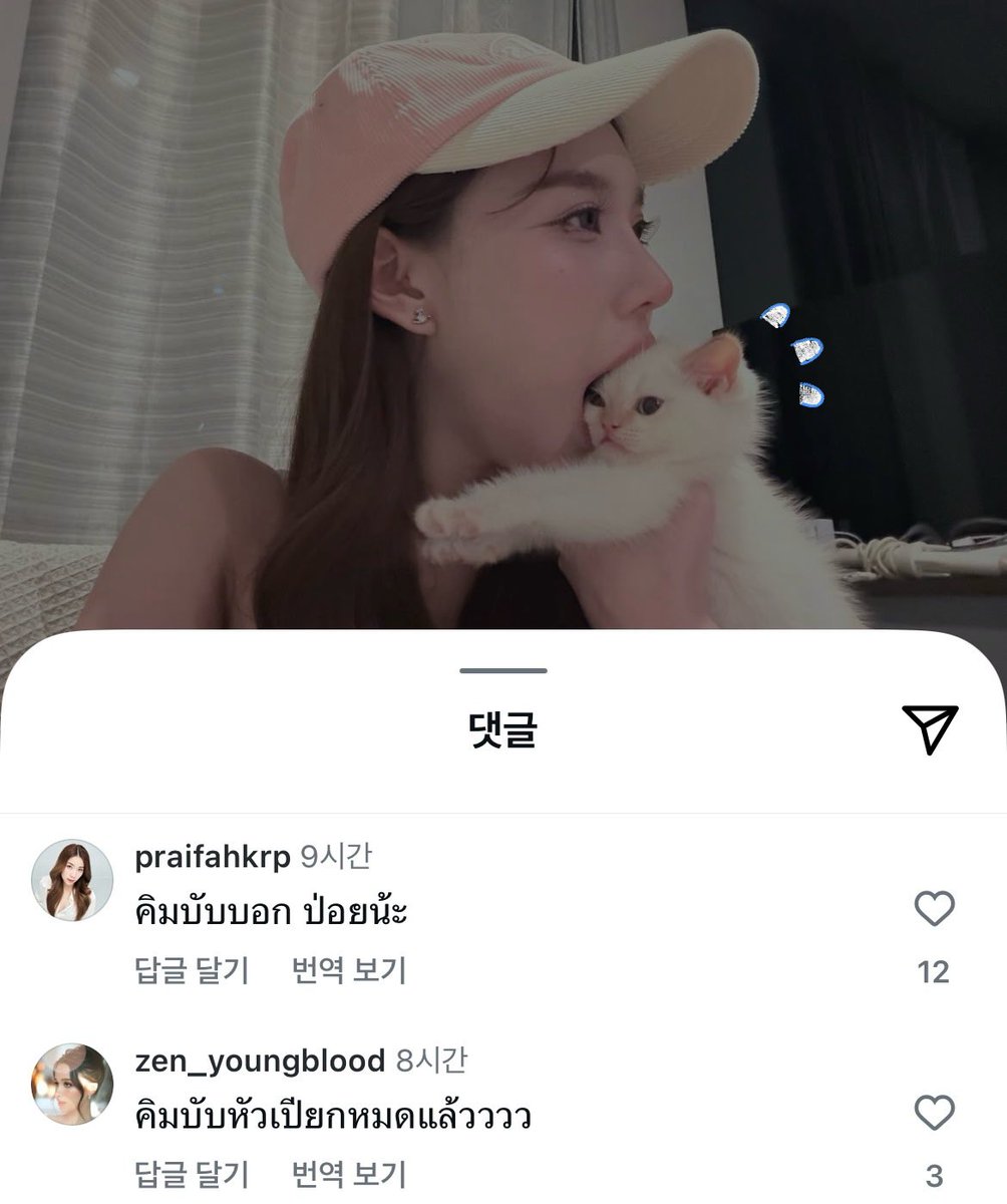 Fah: 김밥이 말해요. 놓아달라고..
Zen: 김밥 머리 다 젖었어어어어

🐱💦  #ffolky