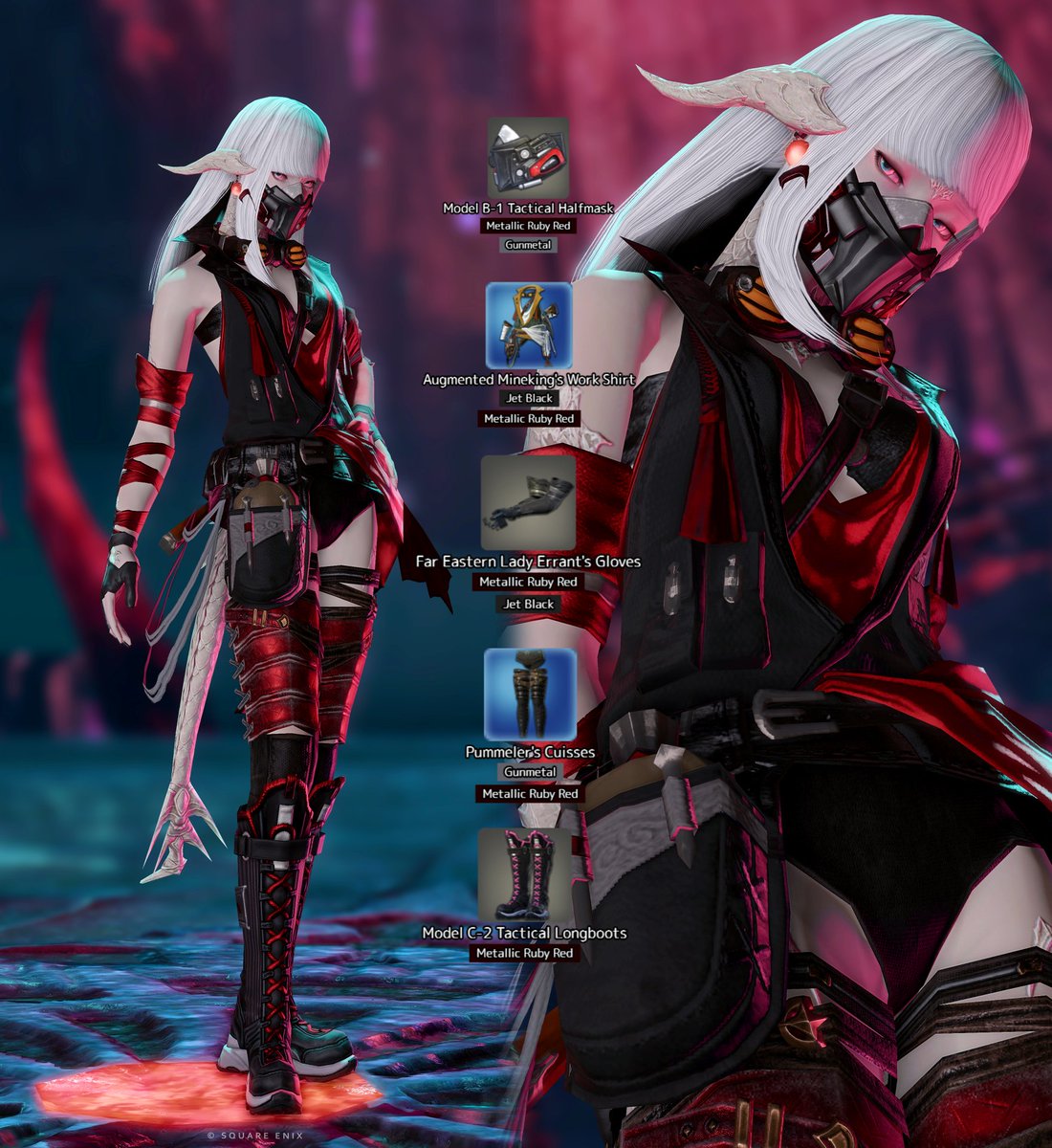Tsubaki422_ff14's tweet image. 🔠English version ❤️🖤🧻