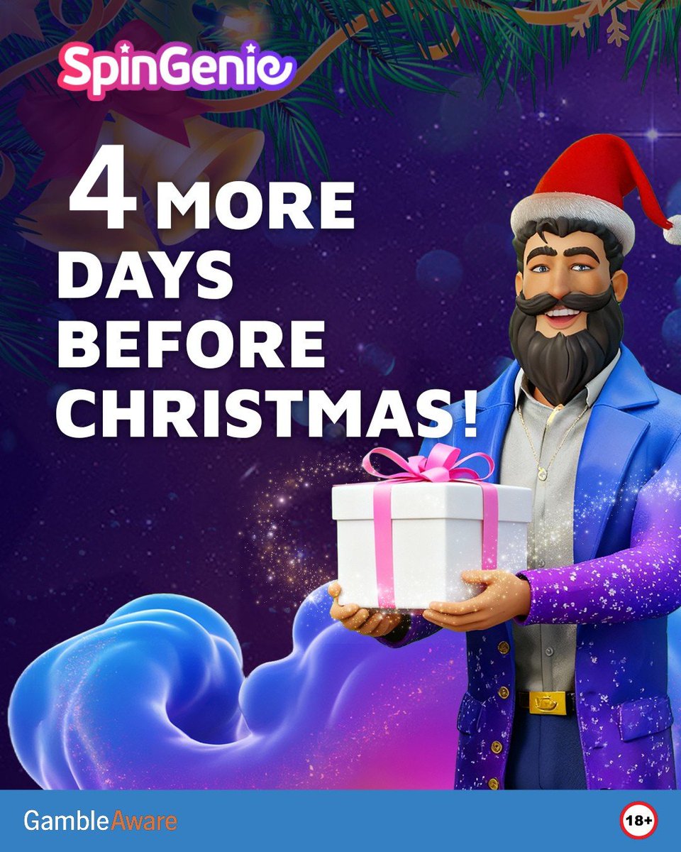 4 days before Christmas
The air is shimmering with wishes and wonders.

18+GambleAware