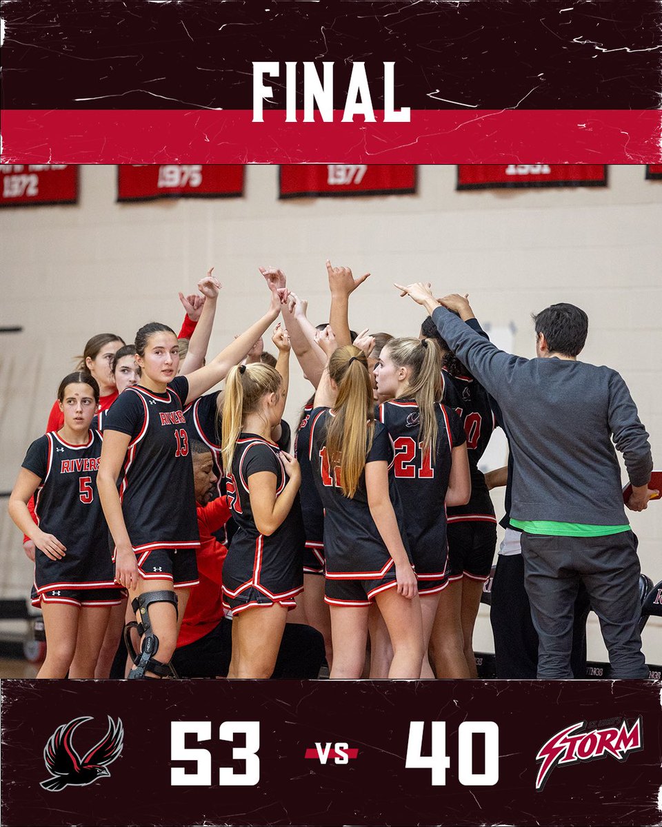 RiversAthletics's tweet image. Girls Varsity Basketball defeats St. Luke's in a Class B Championship game rematch for their fourth win of the season!
@sarahpoland24 '27 22 points
@keel_steph '28 10 points
@joy3robinson '28 8 points
Avery Wright '29 7 points