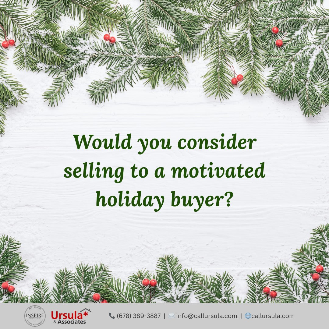 uandateam's tweet image. Holiday buyers are usually serious and ready to move quickly. Fewer listings mean your home could stand out effortlessly. Would that tempt you to list?

#SellingStrategy #HolidayMarket #UrsulaAndAssociates