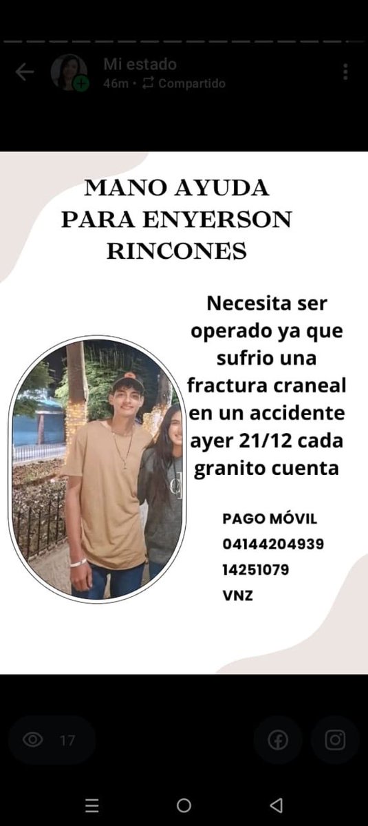 LucyPN's tweet image. Por favor, ayudemos a este muchacho. Tuvo un accidente hoy en Montalbán, Carabobo. Tiene fractura de cráneo y está crítico. Lo conocí cuando él y sus dos hermanos eran unos niños. Su papá murió cuando él tenía unos 11 años. Desde entonces el y su hermano, dos años mayor, se…