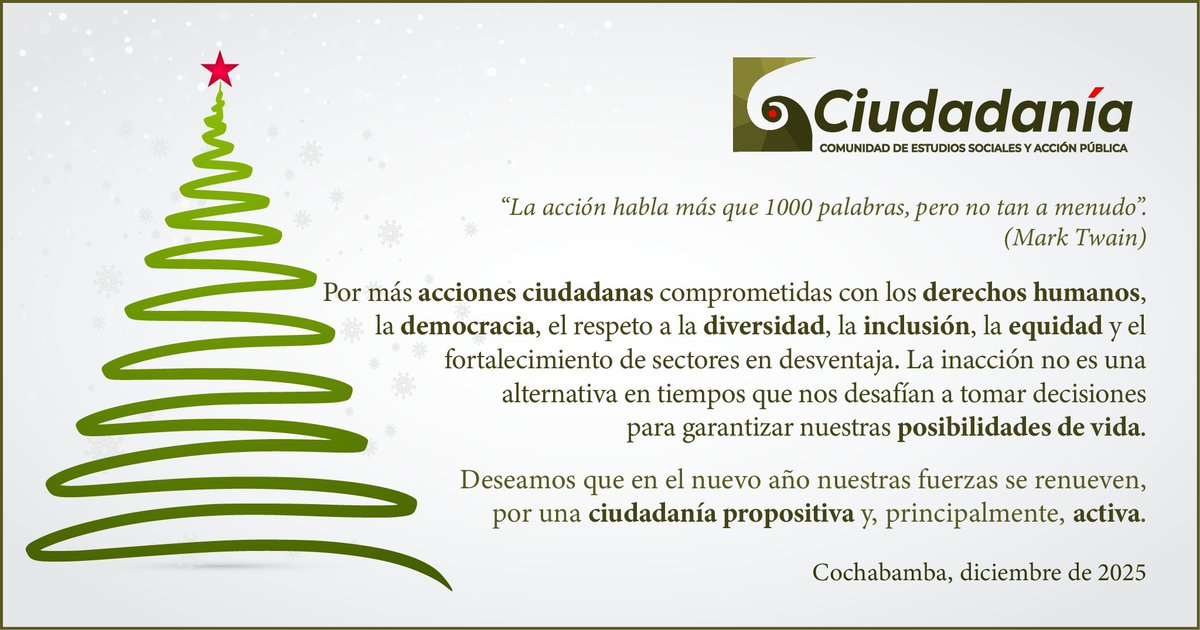 CIUDADANÍA en estas fiestas de fin de año.