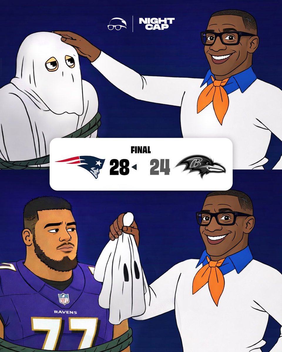 NightcapShow_'s tweet image. “Number 77? He’s always at the scene of a crime.” - Ocho

Patriots come back in the 4th to take down the Ravens 🫠 #NEvsBAL

@ShannonSharpe @ochocinco #Nightcap