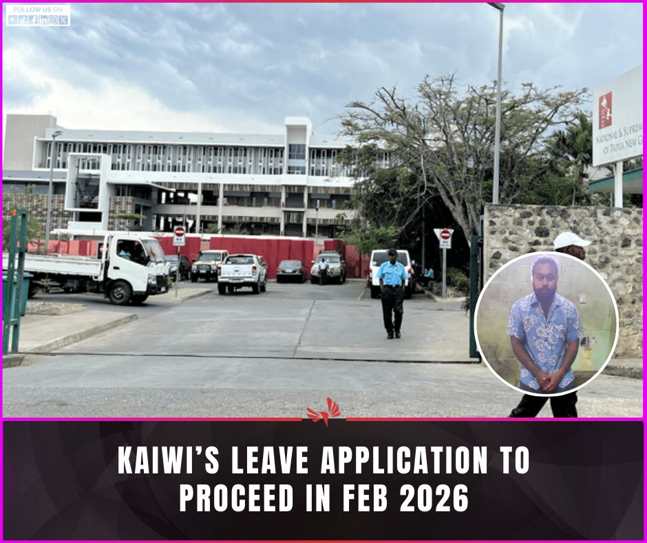 tvwanonline's tweet image. #LocalNews The Supreme Court has ruled that a leave application by Bhosip Kaiwi, who is serving a life sentence for the 2020 murder of his 19-year-old partner, Jenelyn Kennedy, will move forward next year.

Read more: tvwan.com.pg/news/7493