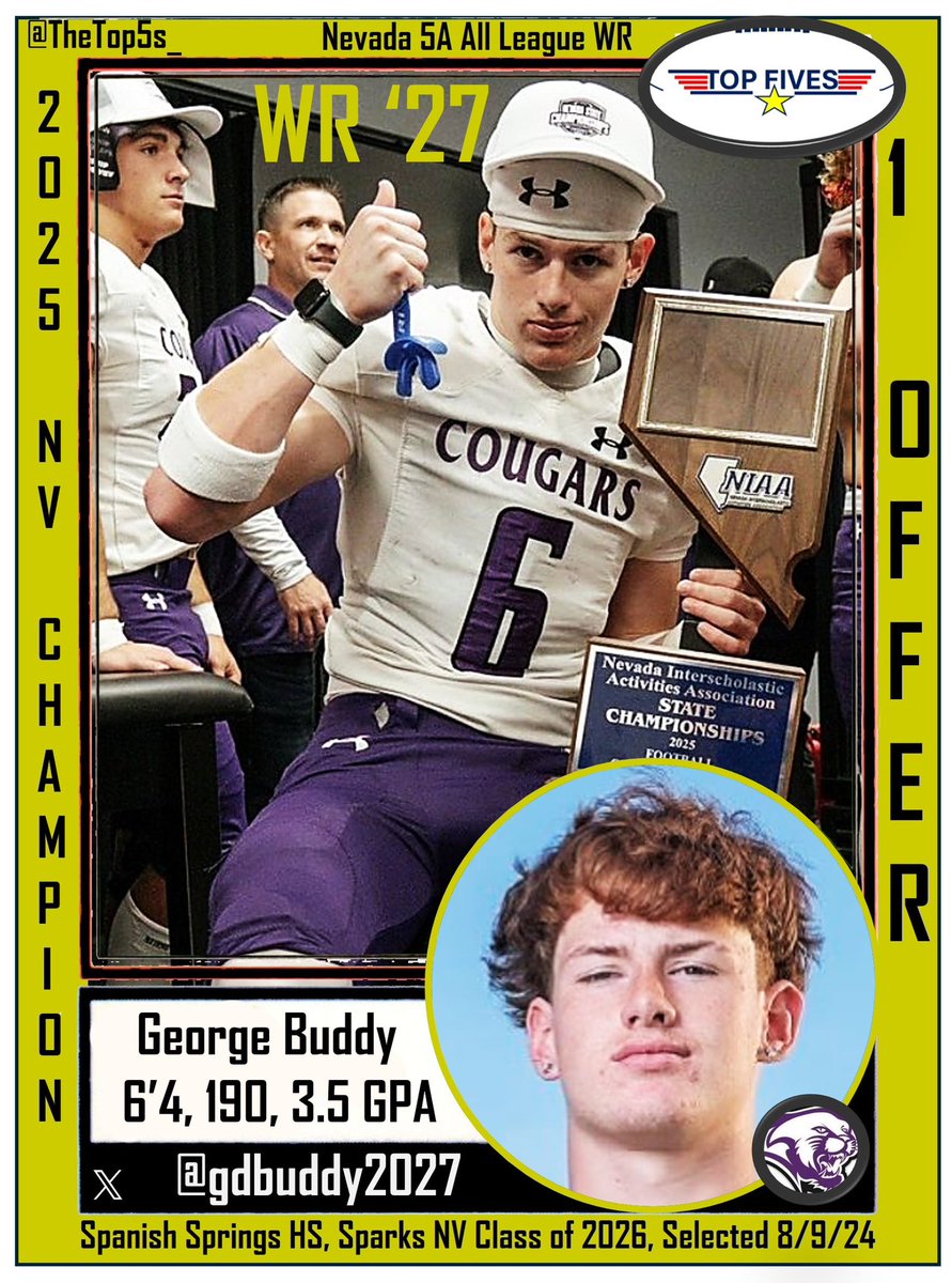 🏆🏆🏆🏆🏆 NEVADA STATE CHAMPION

2027 WR <a href="/gdbuddy2027/">george-deacon-buddy-2027</a> 6’4, 190lbs, 3.5 

ALL LEAGUE WIDE RECEIVER ⭐️⭐️⭐️⭐️⭐️

Quarterback’s Best Buddy!

👀👀👀👀👀 <a href="/NevadaFootball/">Nevada Football</a> 

#RiseTogether

<a href="/CoachJimmieD/">Jimmie Dougherty</a>
<a href="/arbuckle_ben/">Ben Arbuckle</a>
<a href="/itsGundy/">Ryan Gunderson (aka Gundy)</a>
<a href="/CoachWillStein/">Will Stein</a>
<a href="/2mattmiller/">Matt Miller</a>
<a href="/_CoachGilbert/">Sterlin Gilbert</a>
<a href="/Coach__Osborne/">Tyler Osborne</a>