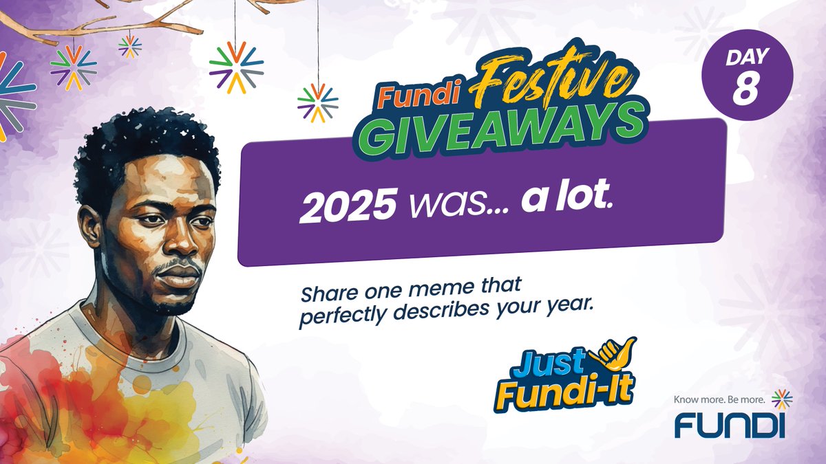 2025 was… a lot 😮‍💨😂
Share the one meme that perfectly describes your year 🫠📱
Share one meme that sums up your 2025, use #FundiFestive, and you could win R100 data 📶✨
Ts &amp; Cs apply.

#FundiFestive
#FundiFestiveGiveaways