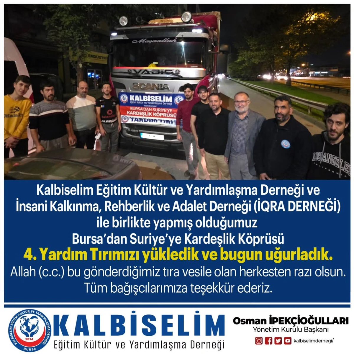 Kalbiselim16's tweet photo. KALBİSELİM DERNEĞİNDEN SURİYEDEKİ YETIM VE MAZLUM KARDEŞLERİMİZE 4. TRIMIZI GÖNDERDİK. BU HAYRA VESILE OLAN TÜM BAĞIŞCILARIMIZA TEŞEKKÜR EDERİZ
@tcbestepe 
@rterdogan 
@hasandogantr 
@utepgm 
@iqra_dernegi 
@samibektastr https://t.co/iEtBXAIiDC