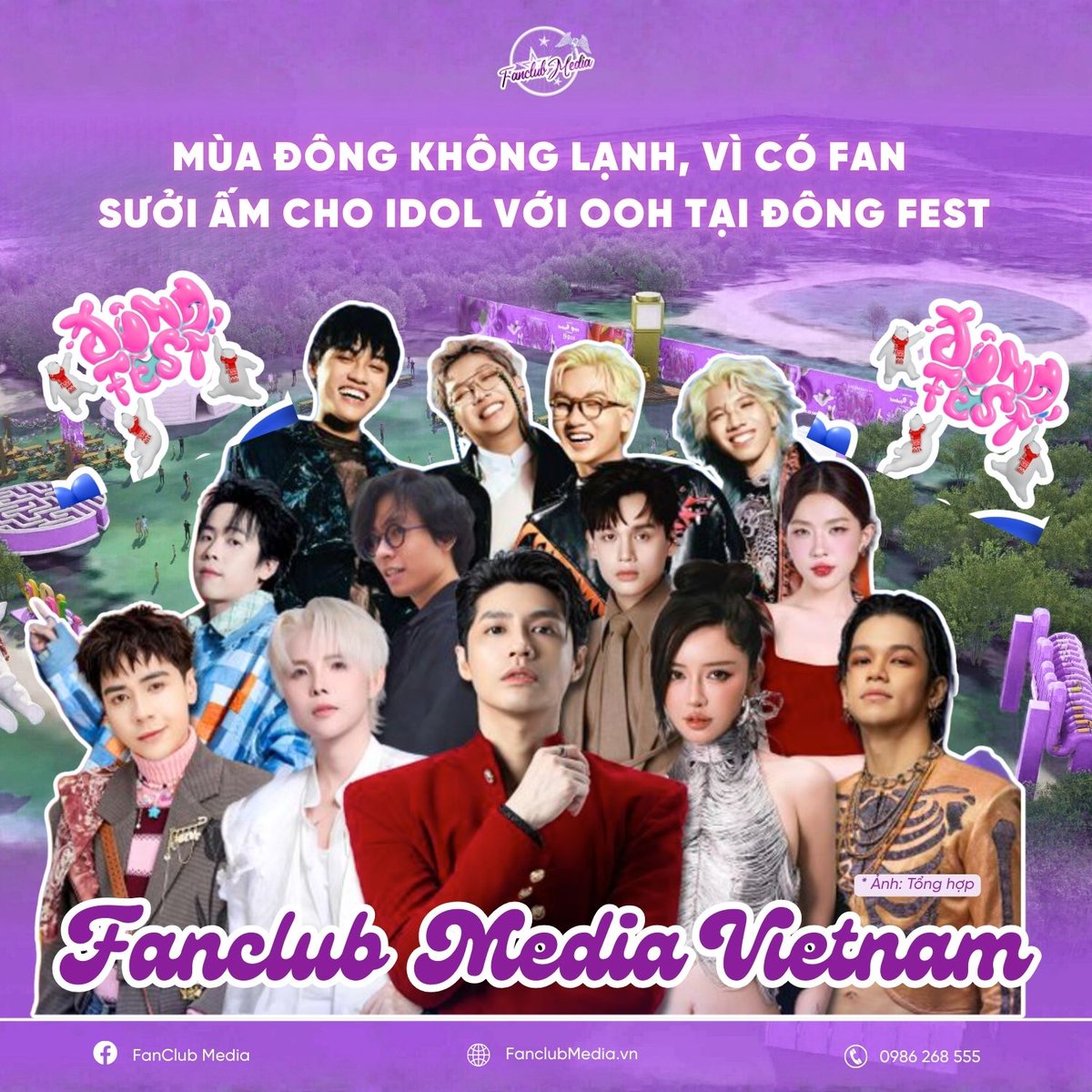 FanClubMediaVN's tweet image. ❄️ MÙA ĐÔNG KHÔNG LẠNH, VÌ CÓ FAN SƯỞI ẤM CHO IDOL TẠI ĐÔNG FEST

#FanClubMediaVietnam #IdolAdvertising #quangcaothantuong #quangcaoIdol #tiepungthantuong #ĐôngFest #NooPhướcThịnh #VũCátTường #Thắng #BíchPhương #QuangHùngMasterD #NguyễnTrầnTrungQuân #Lamoon #TheFlob