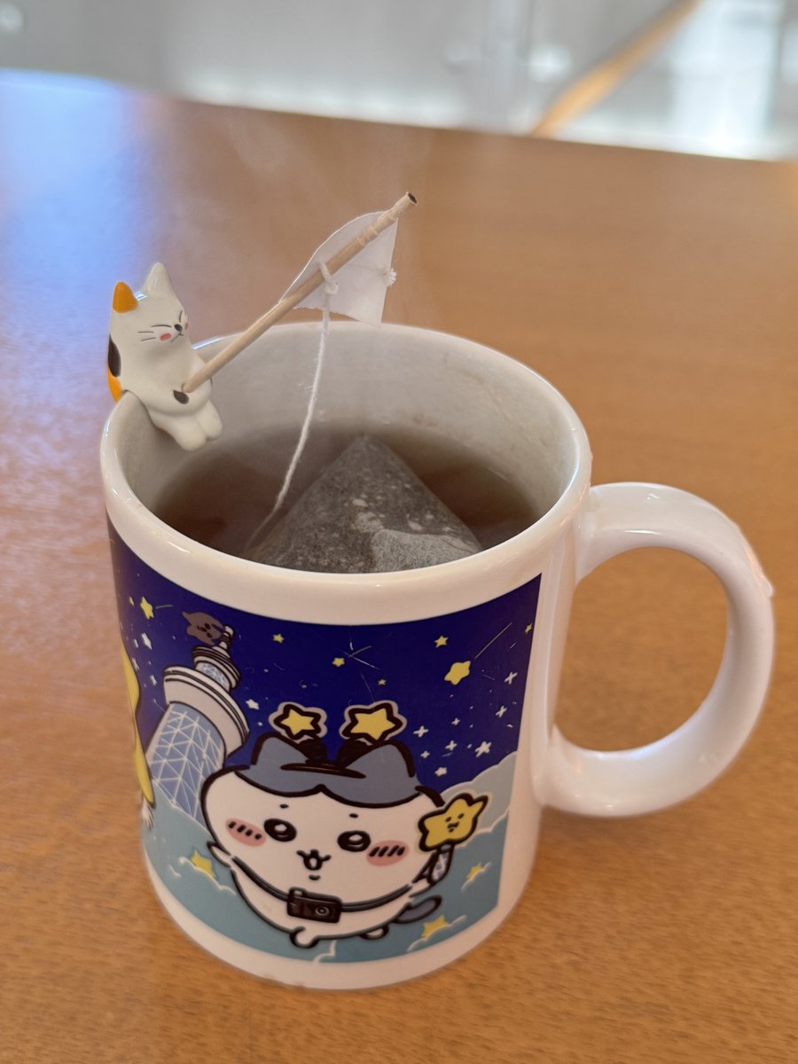 izutorarin's tweet photo. お友達が送ってきてくれたみたらしちゃん🐱
釣りしながら、紅茶を作ってくれる🫖 https://t.co/qo3TBSesbw
