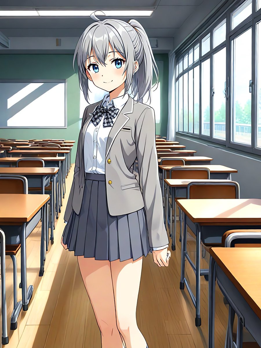 午後の教室の女子高生！
#AIイラスト︎︎ #AIart #女子高生 #教室