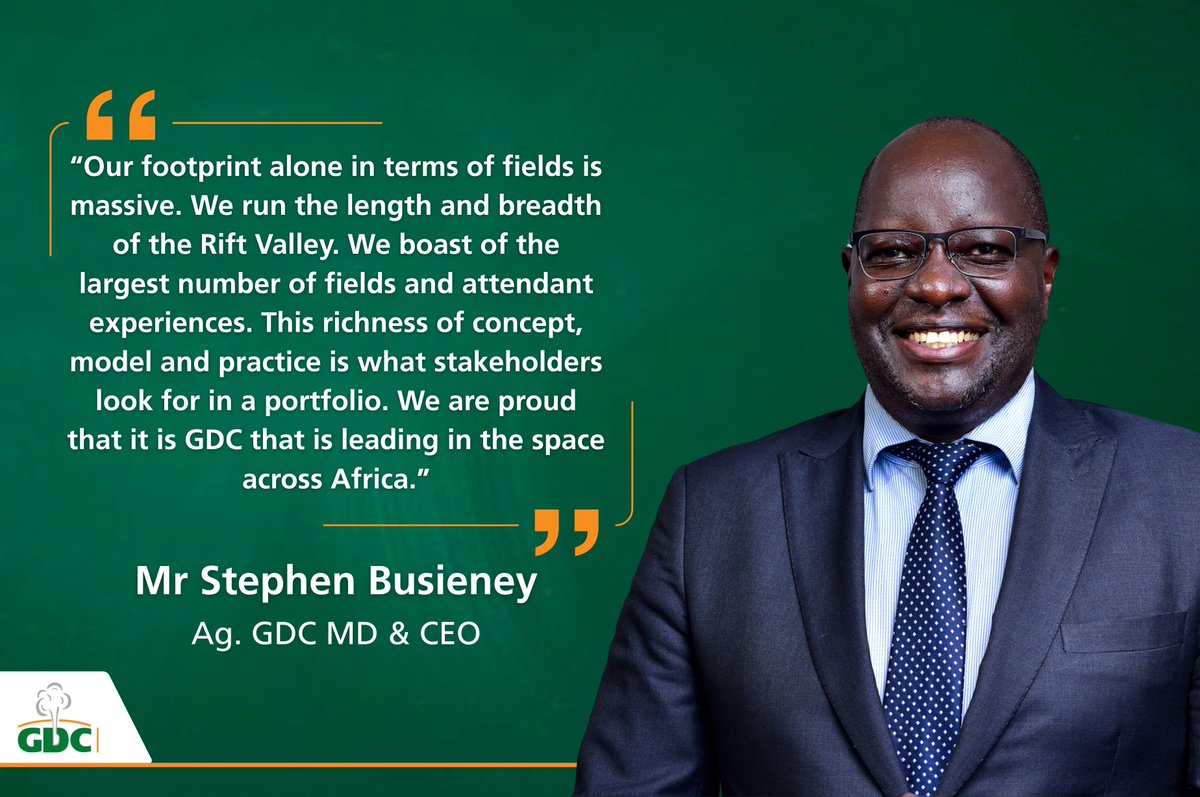 “We boast of the largest number of fields &amp; attendant experiences. This richness of concept, model &amp; practice is what stakeholders look for in a portfolio. We are proud that it is GDC that is leading in the space across Africa.” – Ag. GDC MD &amp; CEO, Mr. Stephen Busieney.