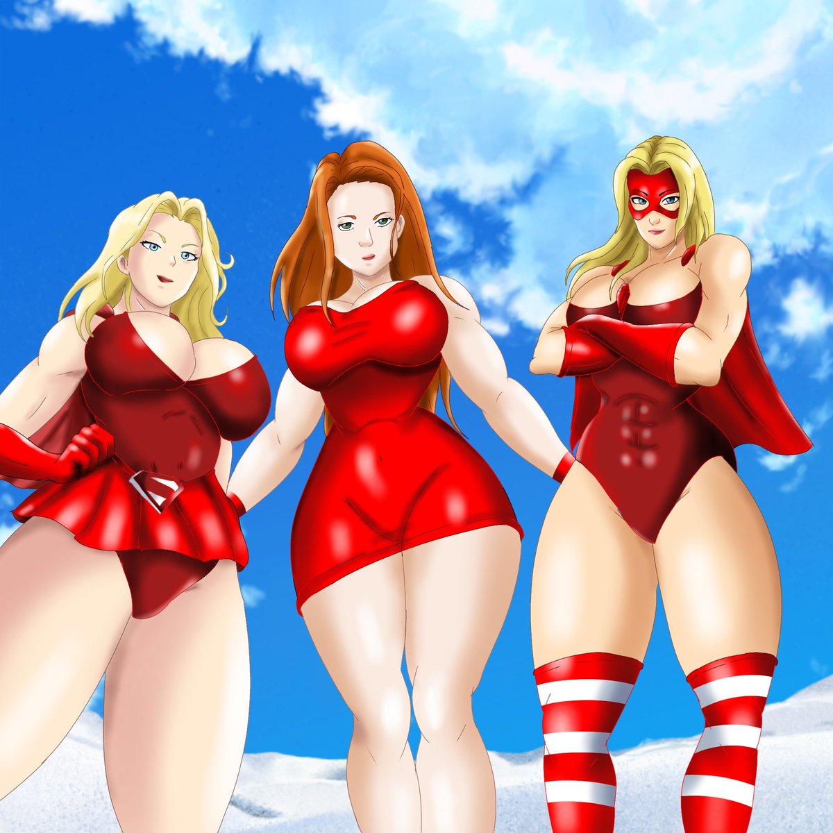 Three "Super" Girl
Supergirl
Atom Eve 
BLONDE blazer 
#fanart 
#dispatch #INVINCIBLE #Supergirl #Christmas2025