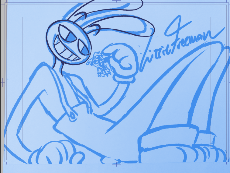 FINALLY MAKING A PRINBT FROM THE SKETCH LIZZIE SIGNED HEHEHE IM SO EXCITED 
#TADC #jax #pomni