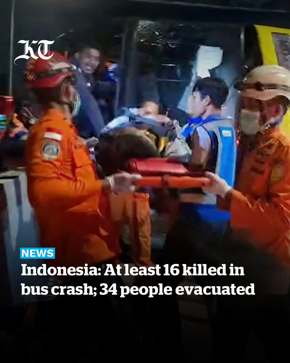 Indonesia: At least 16 killed in bus crash; 34 people evacuated
khaleejtimes.com/world/asia/ind…
